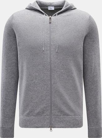 Braun Hamburg Men - Cashmere cardigan grey mottled