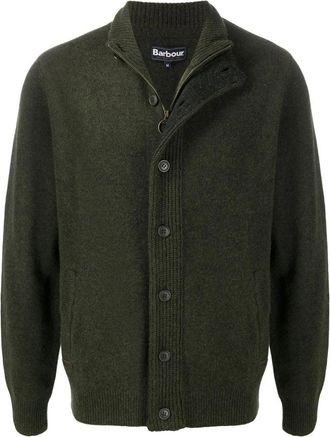 Barbour Seaweed Maglia Cardigan - Heren - Vesten - Groen - M - Wol - Truien & Vesten