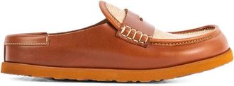 Birkenstock Naples raffia and nappa clogs