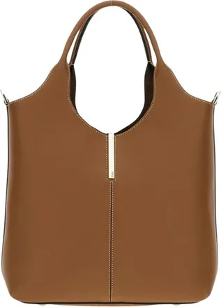 Tod's Leren Shopper - Dames - Shoppers - Bruin - ONE Size - Leer - Tassen
