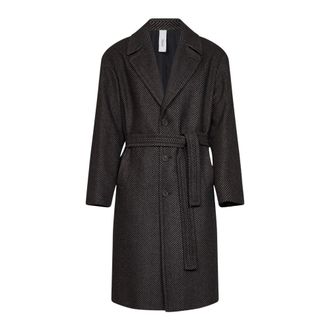 Hev&ograve; Hombre, Abrigos, Negro, Talla: XL