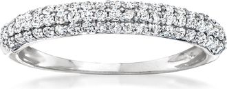 Ross-Simons Pave Diamond Ring in 14kt White Gold