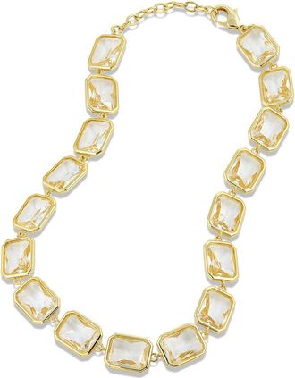 Savvy Cie Jewels 18K Plated Cz Bold Necklace