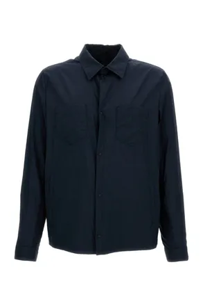 Herno Lightweight Technical Fabric Overshirt with Snap-Button Closure