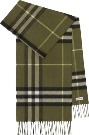 Burberry Check Cashmere Scarf Green 8112646