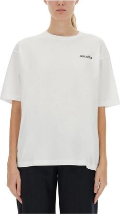 Aspesi Cotton Jersey T-Shirt - Dames - T-shirts - Wit - S - Katoen - Tops