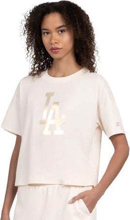 Starter Womens Starter Cream Los Angeles Dodgers Pastels Boxy Cropped T-Shirt at Nordstrom, Size Medium