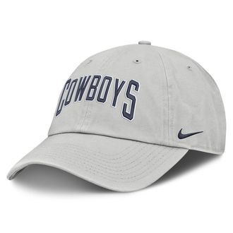 Nike Dallas Cowboys Primetime Club Arched Nike Mens NFL Adjustable Hat in Grey | NF020BB7RD-BYX