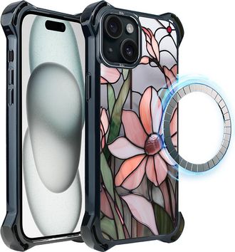 OEM Funda Ibizu Dropguard Ultra Para Iphone 15 Plus Con Magsafe, Color Cristal, Rosa Magnolia