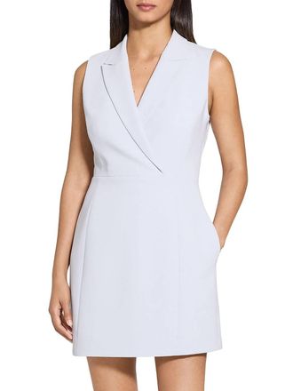 Theory Blazer Teacup Mini Dress In Pearl Blue