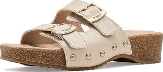 Dr. Scholls Original Win Flex Slide Sandals Womens Sandals Light Gold : 7.5 M, Faux Leather/Suede