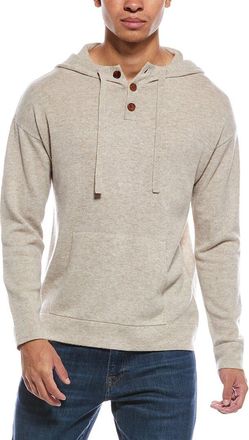 Brodie Button Up Wool & Cashmere-Blend Hoodie