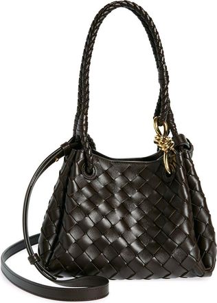 Bottega Veneta Small Andiamo Intrecciato Leather Crossbody Bag in Fondant/Brass at Nordstrom