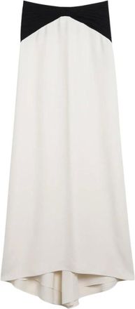Valentino Garavani Rokken, Dames, Beige, S, Maxirok met draperie