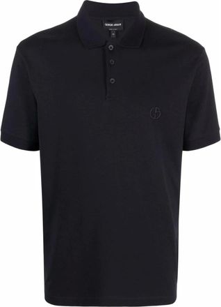 Giorgio Armani Heren, Tops, Blauw, Maat: 3XL Katoen