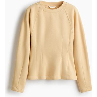 H&M Waisted Sweatshirt in Beige at Nordstrom, Size X-Small