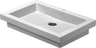 Duravit Duravit - Lavabo Encastrable 2a Planta Sin Plataforma Para Grifo Rebosadero 580x415mm Sin Orificio Para Grifer&iacute;a Blanco