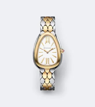 Bulgari Serpenti Seduttori 18kt gold and stainless steel watch