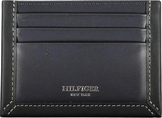 Tommy Hilfiger Leren Portemonnee - Heren - Portefeuilles - Blauw - ONE Size - Leer - Accessoires