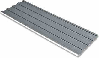 vidaXL Panel De Techo 12 Uds. Gris 129 X 45 Cm Acero Galvanizado Vidaxl