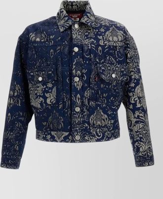 Junya Watanabe damask floral jacket long sleeve chest pockets
