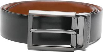 Karl Lagerfeld reversible leather belt - Zwart