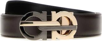 Ferragamo Double Adjus Belt - male - Ferragamo - Belts - Brown - 110 CM - Accessories
