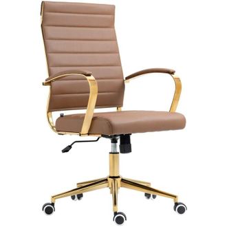 Clp Sedia da ufficio in similpelle Havanna marrone chiaro