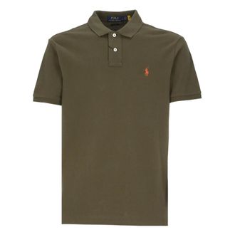 Ralph Lauren Tops, Heren, Groen, M, Katoen, Piqu&eacute; Polo Shirt