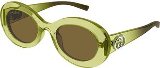 Gucci GG2026S 004 Womens Sunglasses Green Size 51 - Free RX Lenses - Free RX Lenses