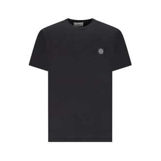 Stone Island SS T-Shirt - Heren - Tops - Zwart - Maat: XL Katoen