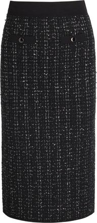 Veronica Beard eyelet tweed skirt - women - Fabric - S - Black