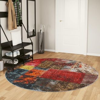 vidaXL Alfombra Lavable Antideslizante Multicolor &Oslash; 200 Cm Vidaxl