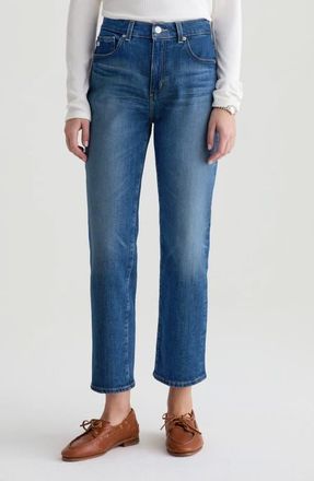 AG - Adriano Goldschmied Brinley Mid Rise Crop Straight Leg Jeans in Owens Valley at Nordstrom, Size 29