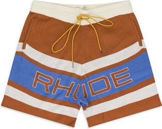 Rhude BROWN PRAVIL RACING KNIT SHORT