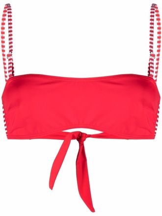 Diesel Gestreepte bikinitop - Rood