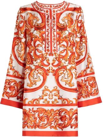 Dolce & Gabbana Maiolica mini-jurk met print