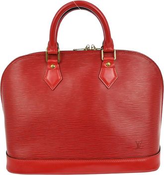 Louis Vuitton Alma Handbag Epi Leather Red Leather Handbag (Pre-Owned)