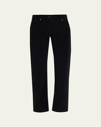 The Row Fima Corduroy Slim-Leg Ankle Pants