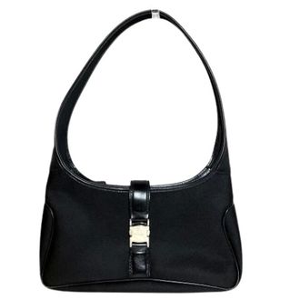 Ferragamo Pre-owned Shoulder Bags, female, Black, Size: ONE SIZE Pre-owned Shoulder Bag