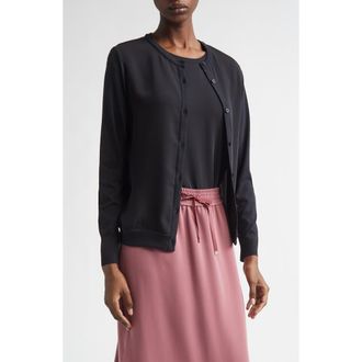 Herno Cady Knit Cardigan in 9300 Black at Nordstrom, Size X-Small