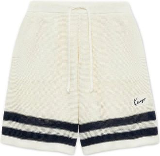 Kenzo Shorts van mesh - Heren - Korte Broeken - Wit - S - Katoen - Korte Broeken