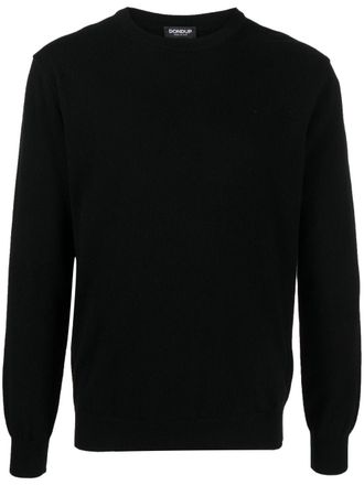 Dondup Maglione con placca logo - Nero