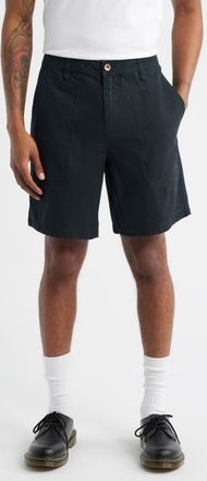 Brixton Surplus Cotton Shorts in Washed Black at Nordstrom, Size 30