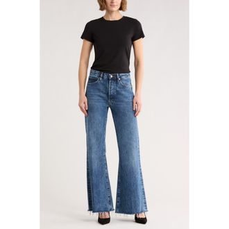 Frame Denim The Lax Frayed High Waist Flare Jeans in Westbury Raw Fray at Nordstrom Rack, Size 32