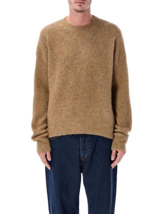 Ami Brown Crew Neck Sweater