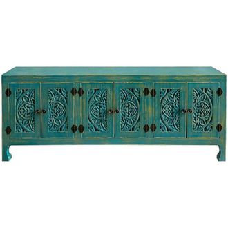 Wanderlust Deco Mueble Bajo De Madera De 6 Puertas 130x24x51,5