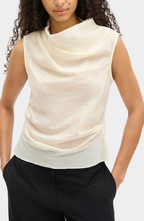 Aligne Dana Cowl Neck Sleeveless Top in White at Nordstrom, Size 10
