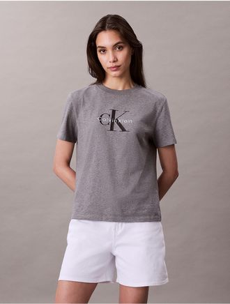 Calvin Klein Jeans Calvin Klein Womens Monologo Tee - Grey - L
