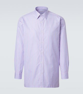 Charvet Striped cotton poplin shirt